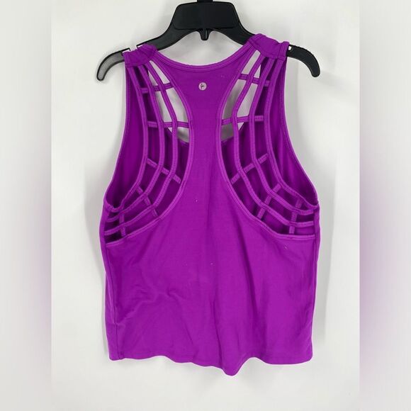 90 Degree Scoop Neck Racer Back Purple Workout Tank Top XS - Picture 3 of 3